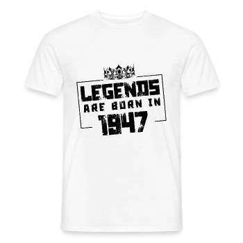 1947 Legends Born in - Men's T-Shirt - white - Front - AI Model Male 178 dark (178cm)