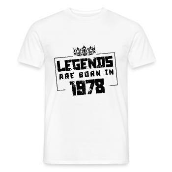 1978 Legends Born in - Men's T-Shirt - white - Front - AI Model Male 178 dark (178cm)