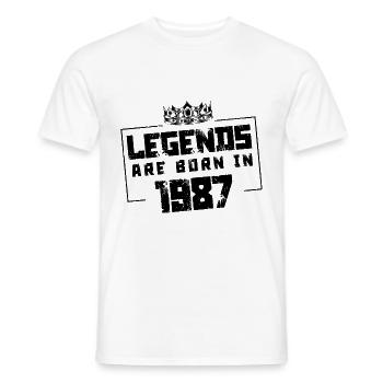 1987 legends born in - Männer T-Shirt - Weiß - Vorne - AI Model Male 178 dark (178cm)