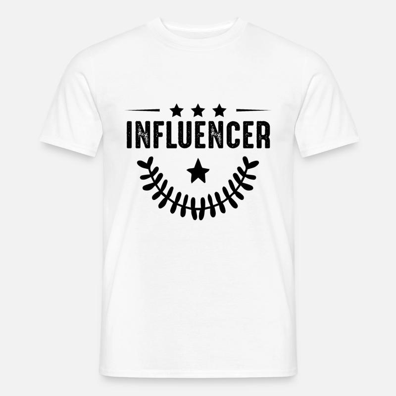 Influencer Beruf - Männer T-Shirt - Weiß