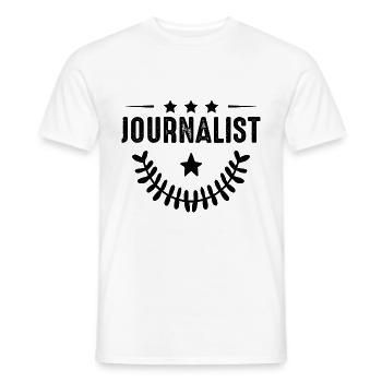 Journalist profession - Men's T-Shirt - white - Front - AI Model Male 178 dark (178cm)