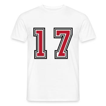 17 Symbole numérique - T-shirt homme - blanc - Devant - AI Model Male 178 dark (178cm)