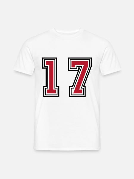 17 Symbole numérique - T-shirt homme - blanc