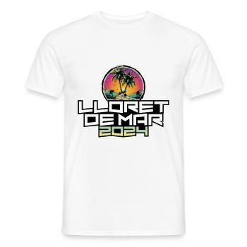 Lloret De Mar 2024 Holiday Palm Trees - Men's T-Shirt - white - Front - AI Model Male 178 dark (178cm)