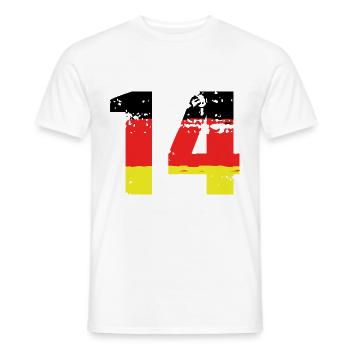 14 Zahl Deutschland Trikot - Männer T-Shirt - Weiß - Vorne - AI Model Male 178 dark (178cm)