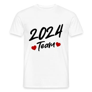 2024 Team Heart - Men's T-Shirt - white - Front - AI Model Male 178 dark (178cm)