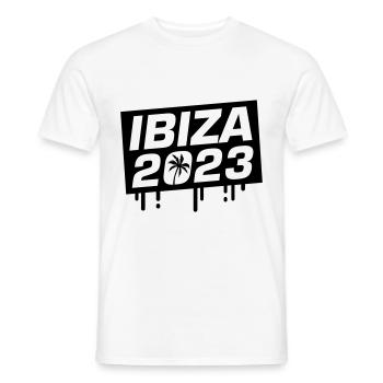 Ibiza 2023 - Männer T-Shirt - Weiß - Vorne - AI Model Male 178 dark (178cm)