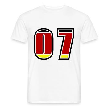 7 Number Germany Jersey - Men's T-Shirt - white - Front - AI Model Male 178 dark (178cm)