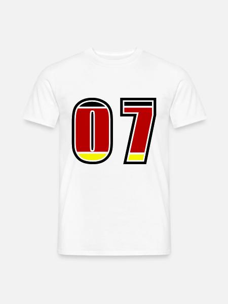 7 Number Germany Jersey - Men's T-Shirt - white