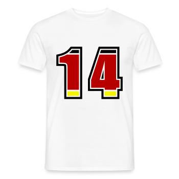 14 Nummer Deutschland Trikot - Männer T-Shirt - Weiß - Vorne - AI Model Male 178 dark (178cm)