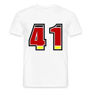 41 Numéro Allemagne Jersey - T-shirt homme - blanc - Devant - AI Model Male 178 dark (178cm)