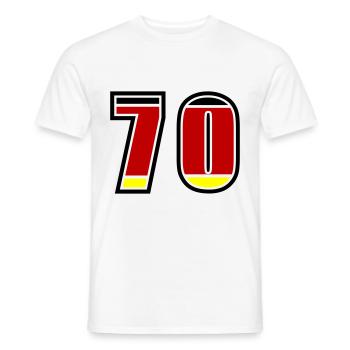 70 Number Germany Jersey - Men's T-Shirt - white - Front - AI Model Male 178 dark (178cm)