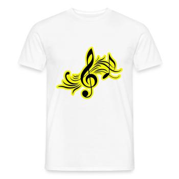 Musical Notes Symbol Music - Men's T-Shirt - white - Front - AI Model Male 178 dark (178cm)