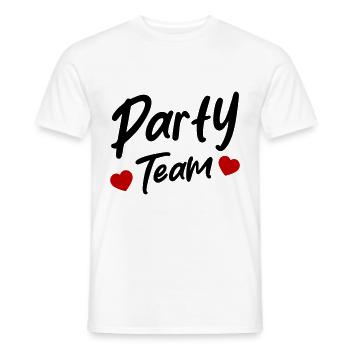 Party Team - Men's T-Shirt - white - Front - AI Model Male 178 dark (178cm)