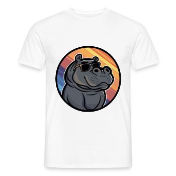 Nilpferd Cool Sommer - Männer T-Shirt - Weiß - Vorne - AI Model Male 178 dark (178cm)
