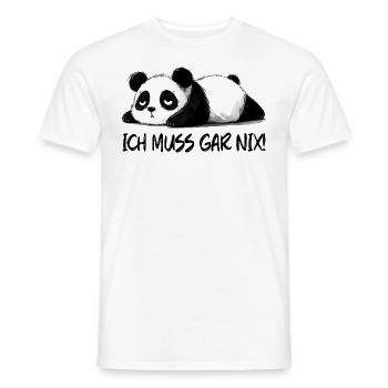 ch muss gar nix ein lustiger Panda Bär - Männer T-Shirt - Weiß - Vorne - AI Model Male 178 dark (178cm)