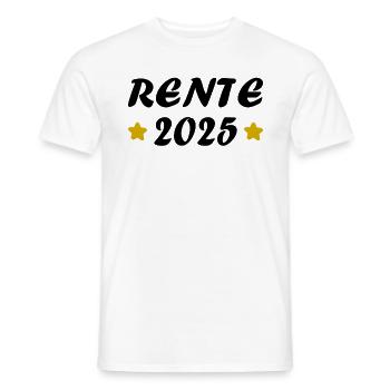 Pension 2025 Cadeau Pension 2025 Retraite Grand-père Grand-mère - T-shirt homme - blanc - Devant - AI Model Male 178 dark (178cm)