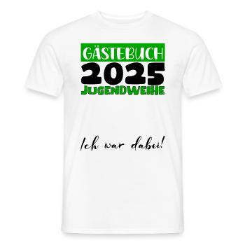 Jugendweihe 2025 Gästebuch Geschenk Mädchen Jungen - Männer T-Shirt - Weiß - Vorne - AI Model Male 178 dark (178cm)