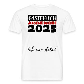 Jugendweihe 2025 Gästebuch Geschenk Mädchen Jungen - Männer T-Shirt - Weiß - Vorne - AI Model Male 178 dark (178cm)