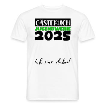 Jugendweihe 2025 Livre d’or Cadeau Filles Garçons - T-shirt homme - blanc - Devant - AI Model Male 178 dark (178cm)