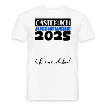 Jugendweihe 2025 Gästebuch Geschenk Mädchen Jungen - Männer T-Shirt - Weiß - Vorne - AI Model Male 178 dark (178cm)