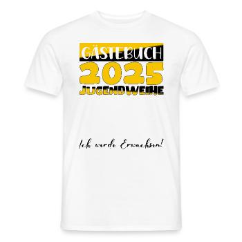 Jugendweihe 2025 Gästebuch Geschenk Mädchen Jungen - Männer T-Shirt - Weiß - Vorne - AI Model Male 178 dark (178cm)