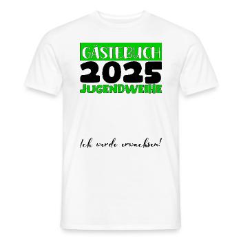 Jugendweihe 2025 Livre d’or Cadeau Filles Garçons - T-shirt homme - blanc - Devant - AI Model Male 178 dark (178cm)