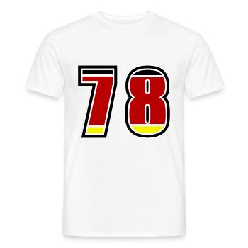 78 Number Germany Jersey - Men's T-Shirt - white - Front - AI Model Male 178 dark (178cm)