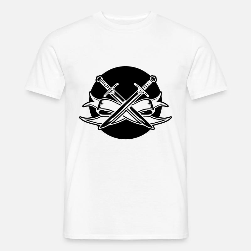 Schwert Symbol - Männer T-Shirt - Weiß