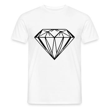 Diamond Symbol - Men's T-Shirt - white - Front - AI Model Male 178 dark (178cm)