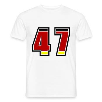 47 Number Germany Jersey - Men's T-Shirt - white - Front - AI Model Male 178 dark (178cm)