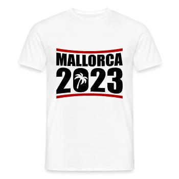 Mallorca 2023 - Men's T-Shirt - white - Front - AI Model Male 178 dark (178cm)