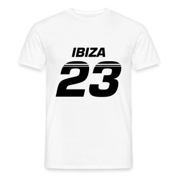 Ibiza 23 - Men's T-Shirt - white - Front - AI Model Male 178 dark (178cm)