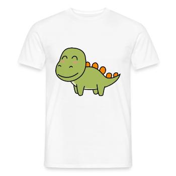 Dinosaurier stegosaurus Comic - Männer T-Shirt - Weiß - Vorne - AI Model Male 178 dark (178cm)