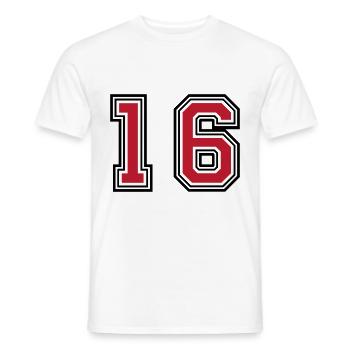 16 Symbole numérique - T-shirt homme - blanc - Devant - AI Model Male 178 dark (178cm)