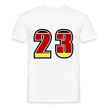 23 Nummer Deutschland Trikot - Männer T-Shirt - Weiß - Vorne - AI Model Male 178 dark (178cm)