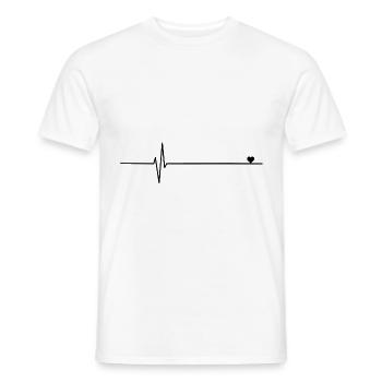 Heartbeat - Men's T-Shirt - white - Front - AI Model Male 178 dark (178cm)
