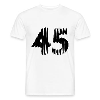 45 Zahl Trikot - Männer T-Shirt - Weiß - Vorne - AI Model Male 178 dark (178cm)
