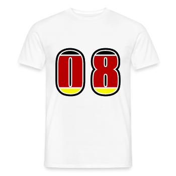 8 Number Germany Jersey - Men's T-Shirt - white - Front - AI Model Male 178 dark (178cm)