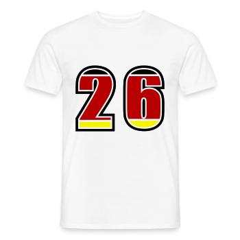 26 Nummer Deutschland Trikot - Männer T-Shirt - Weiß - Vorne - AI Model Male 178 dark (178cm)