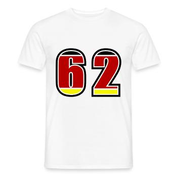 62 Number Germany Jersey - Men's T-Shirt - white - Front - AI Model Male 178 dark (178cm)