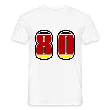 80 Number Germany Jersey - Men's T-Shirt - white - Front - AI Model Male 178 dark (178cm)
