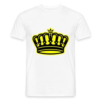 Krone Symbol King - Männer T-Shirt - Weiß - Vorne - AI Model Male 178 dark (178cm)