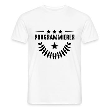 Programmer profession - Men's T-Shirt - white - Front - AI Model Male 178 dark (178cm)