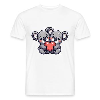 Koala Couple Love Couple In Love - Men's T-Shirt - white - Front - AI Model Male 178 dark (178cm)
