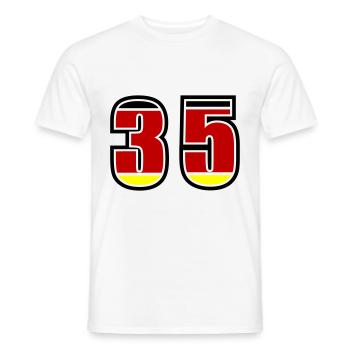 35 Number Germany Jersey - Men's T-Shirt - white - Front - AI Model Male 178 dark (178cm)