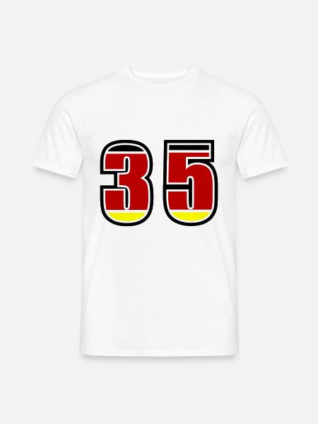 35 Number Germany Jersey - Men's T-Shirt - white