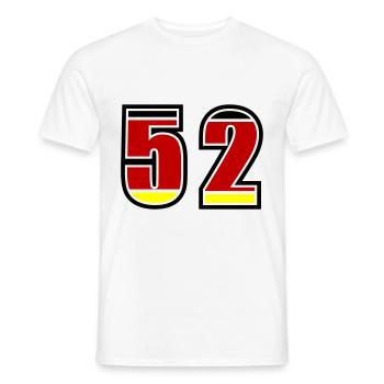 52 Numéro Allemagne Jersey - T-shirt homme - blanc - Devant - AI Model Male 178 dark (178cm)