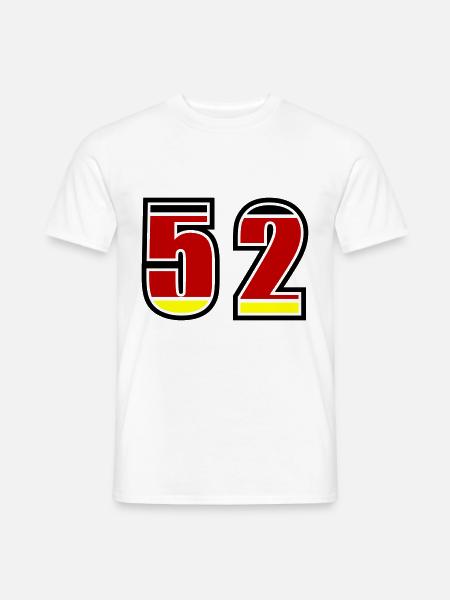 52 Number Germany Jersey - Men's T-Shirt - white