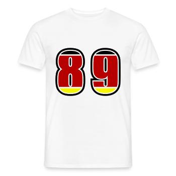 89 Number Germany Jersey - Men's T-Shirt - white - Front - AI Model Male 178 dark (178cm)